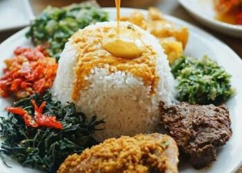 Ilustrasi nasi Padang