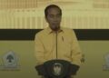 Joko Widodo saat menghadiri penutupan Munas XI Golkar Rabu(21/8) (foto: ist)