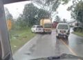 Kecelakaan di Jalan Raya Padang-Solok tepatnya di Tanjakan Sawah Ilie Nagari Talang Kabupaten Solok, Sabtu (7/12) sekira pukul 14.15 WIB. Foto: tangkap layar video