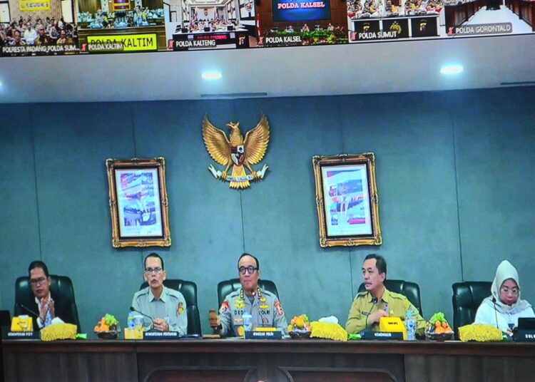 Rapat Koordinasi (Rakor) Ketahanan Pangan oleh Polri dan Kementerian Pertanian RI, Senin (13/1/2025).