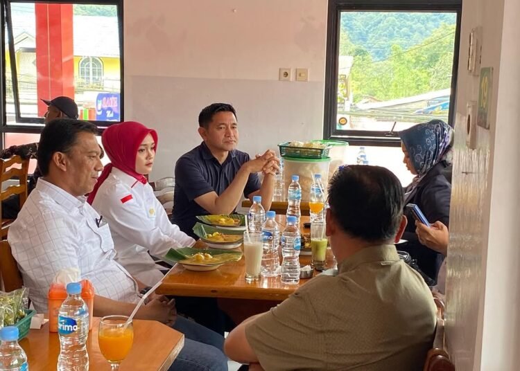 Pj Wali Kota Padang Panjang bersama sejumlah anggota DPRD menyampaikan sejumlah aspirasi kepada anggota DPD RI, Cerint Iralloza Tasya (foto: Diskominfo Padang Panjang)