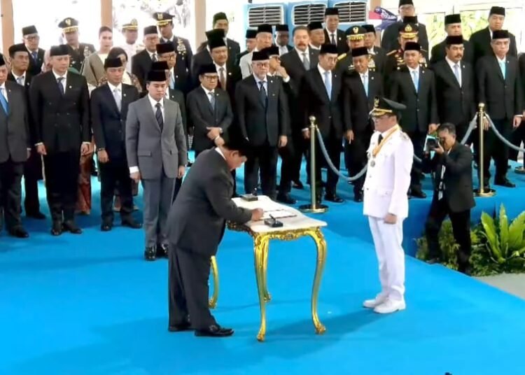 Pelantikan Wali Kota dan Wakil Wali Kota Bukittinggi oleh Presiden Prabowo pada Rabu (20/2) di Istana Kepresidenan, Jakarta.