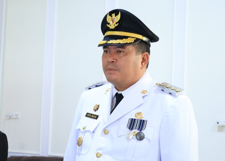 Wali Kota Pariaman saat mengikuti upacara peringatan OTDA) XXIX Tahun 2025 secara daring. (foto: Pemko Pariaman).