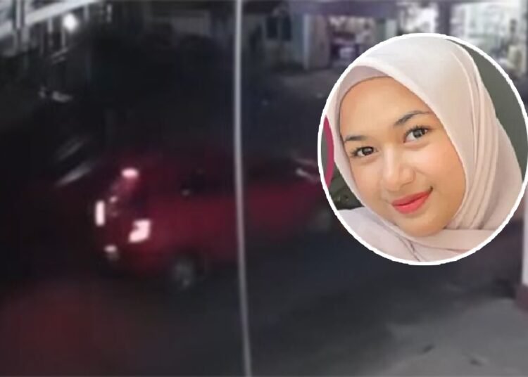Tangkap layar video diduga mobil merah yang menjemput seorang gadis 19 tahun di Limapuluh Kota.