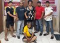 Tersangka M. Hasyim Dt. Mangkhudun (56) alias Hasyim ditahan di Polres Agam.