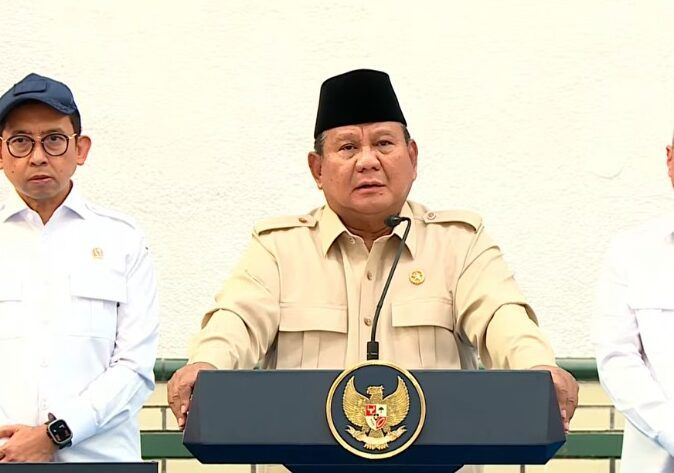 Presiden Prabowo Subianto berpidato saat meresmikan pemugaran cagar budaya Stasiun Semarang Tawang, Jawa Tengah, Kamis (30/7/2026). Foto: tangkapan layar Youtube Sekretariat Presiden.