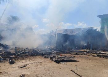Pondok Pesantren Bustanul Yaqin di Korong Kampuang Tangah, Nagari Pungguang Kasiak, Kecamatan Lubuk Alung, Padang Pariaman, terbakar pada Kamis (23/7/2026) siang. Foto: Damkar Padang Pariaman