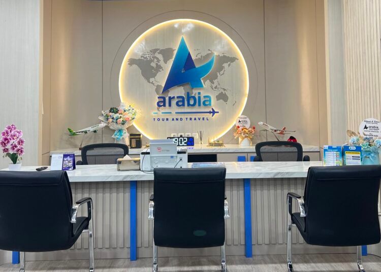 Kantor Arabia Tour & Travel Padang di Jalan H. Agus Salim No. 22A, Sawahan, Kecamatan Padang Timur, Kota Padang.