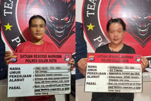 Seorang Ibu-Ibu di Solok Jadi Bandar Sabu-Sabu, Seorang Lagi Jadi Kurirnya