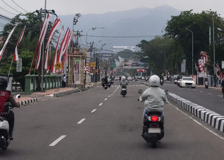 Suasana wilayah Kota Padang pada Senin (24/8/2026) pagi. Foto: Tangkapan layar media sosial