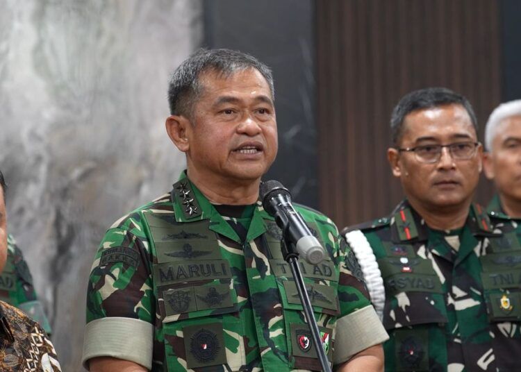 Kepala Staf Angkatan Darat (KSAD) Jenderal TNI Maruli Simanjuntak di Markas Besar Angkatan Darat (Mabesad) Jakarta, Jumat (9/10/2026).(DOK. Dinas Penerangan Angkatan Darat. )