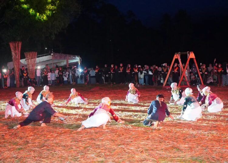 Salah satu atraksi pada Desa Wisata Fair III-2026 di Kelurahan Ekor Lubuk, Kecamatan Padang Panjang Timur, Kota Padang Panjang, Sabtu (10/10/2026) malam.